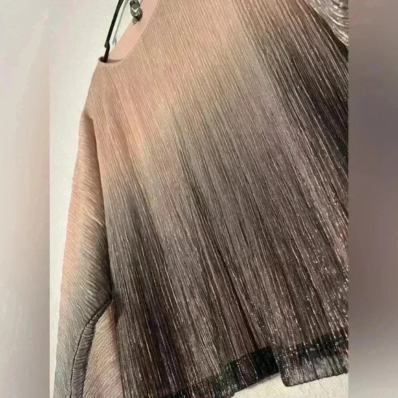 Anthropologie Serena Metallic Ombré Pink to Purple Metallic Shimmer Blouse, XS - Picture 4 of 9